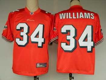 miami dolphins 34 ricky williams orange jerseys