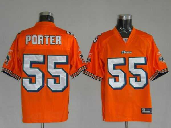 miami dolphins 55 joey porter orange jerseys