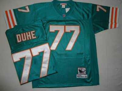 miami dolphins 77 aj duhe green throwback jersey
