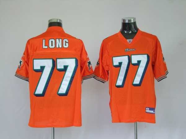 miami dolphins 77 jack long orange