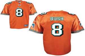 miami dolphins 8 reggie bush orange jerseys