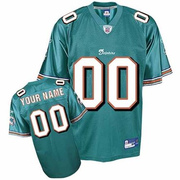 miami dolphins customized team color jersey (s-5xl)