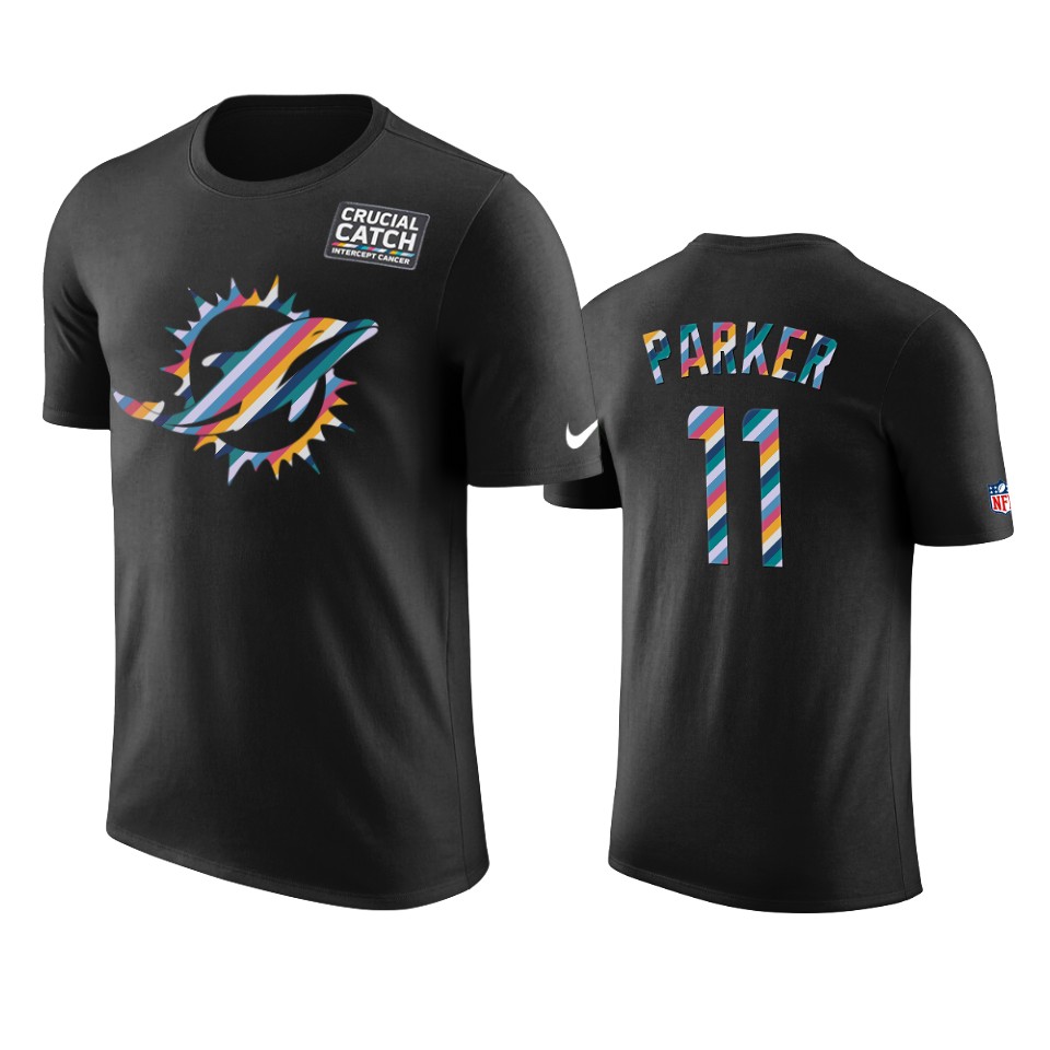 miami dolphins devante parker black crucial catch performance t shirt