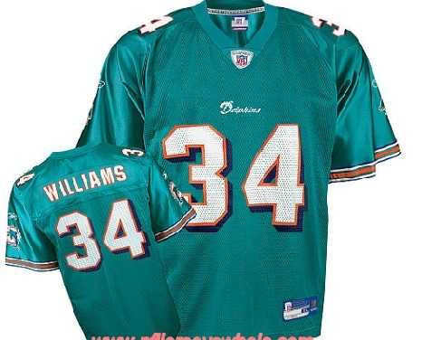 miami dolphins ricky williams #34 team color jersey