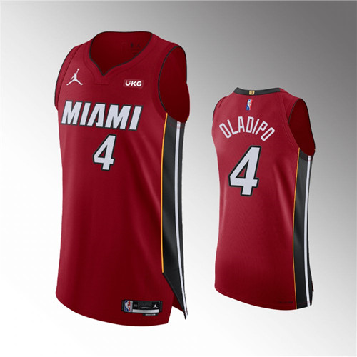 Miami Heat Victor Oladipo 2021-22 Statement Edition 75th Anniversary Red Authentic stitched Jersey #4