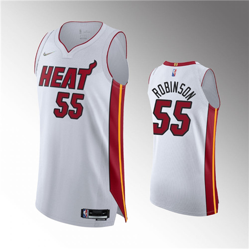 Miami Heat Duncan Robinson White 75th Anniversary 2021-22 Authentic stitched Jersey #55
