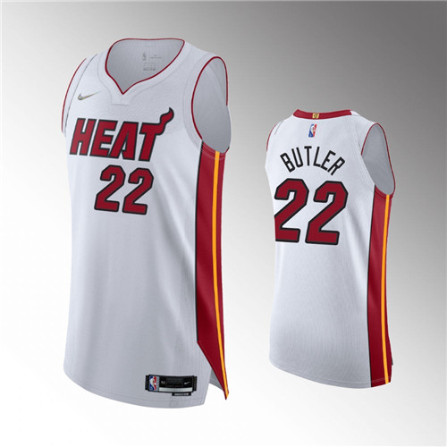 Miami Heat Jimmy Butler White 75th Anniversary 2021-22 Authentic Jersey Association stitched Jersey #22