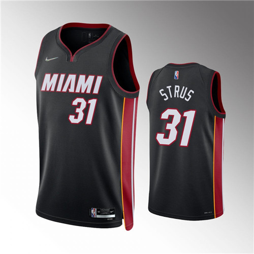 Miami Heat Max Strus 2021-22 75th Anniversary Diamond Icon Black stitched Jersey #31