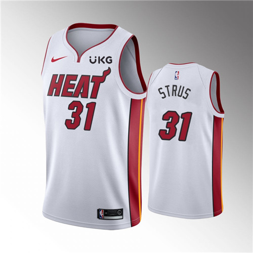 Miami Heat Max Strus Association Edition White stitched Jersey #31