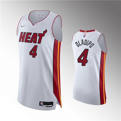 Miami Heat Victor Oladipo White 75th Anniversary 2021-22 Authentic stitched Jersey #4