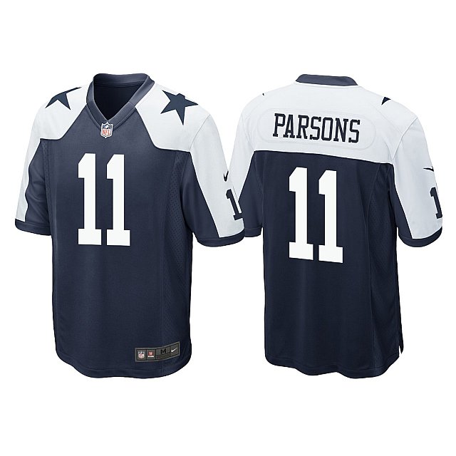 micah-parsons-cowboys-2021-nfl-draft-navy-alternate-game-jersey-middle