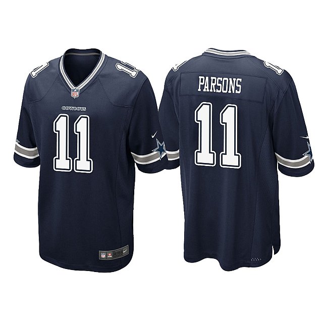 micah-parsons-cowboys-2021-nfl-draft-navy-game-jersey-middle
