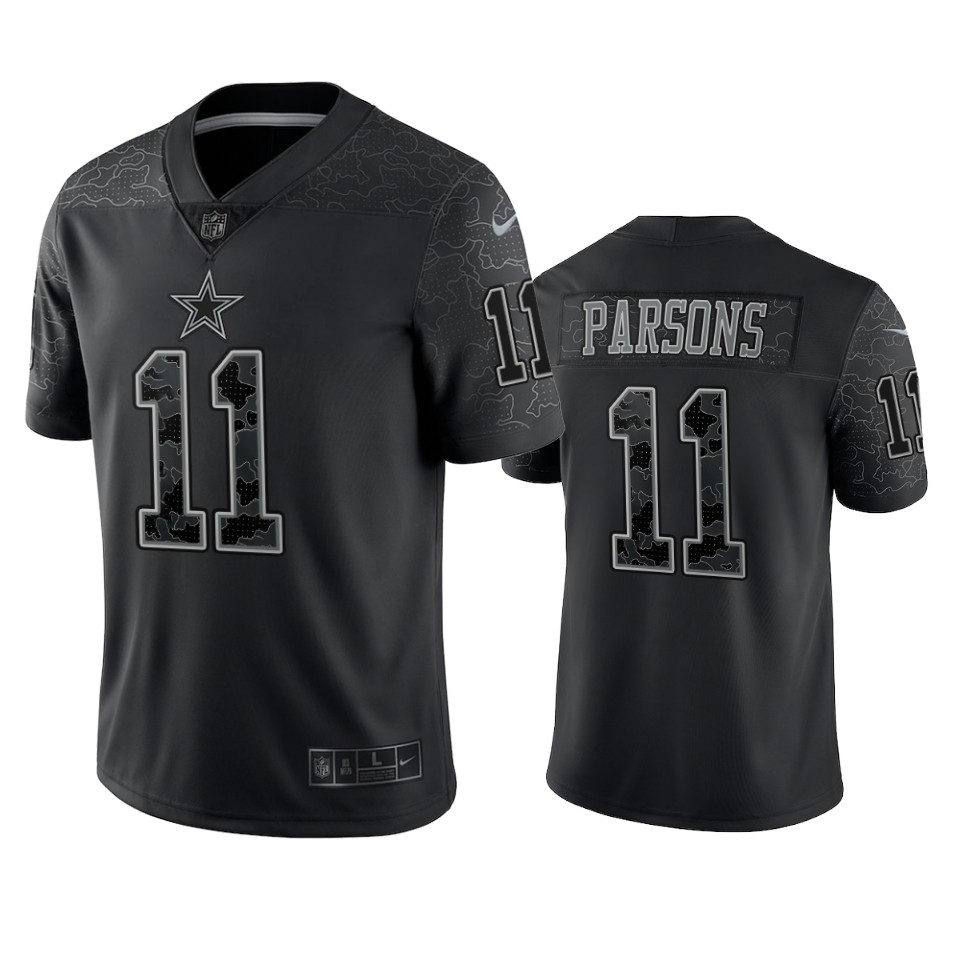 micah parsons cowboys reflective limited black jersey