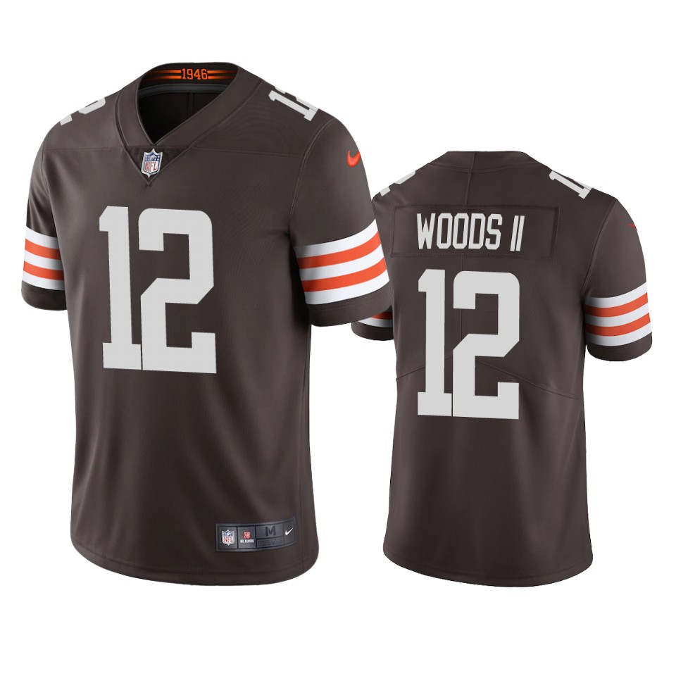 michael woods ii browns vapor limited brown jersey