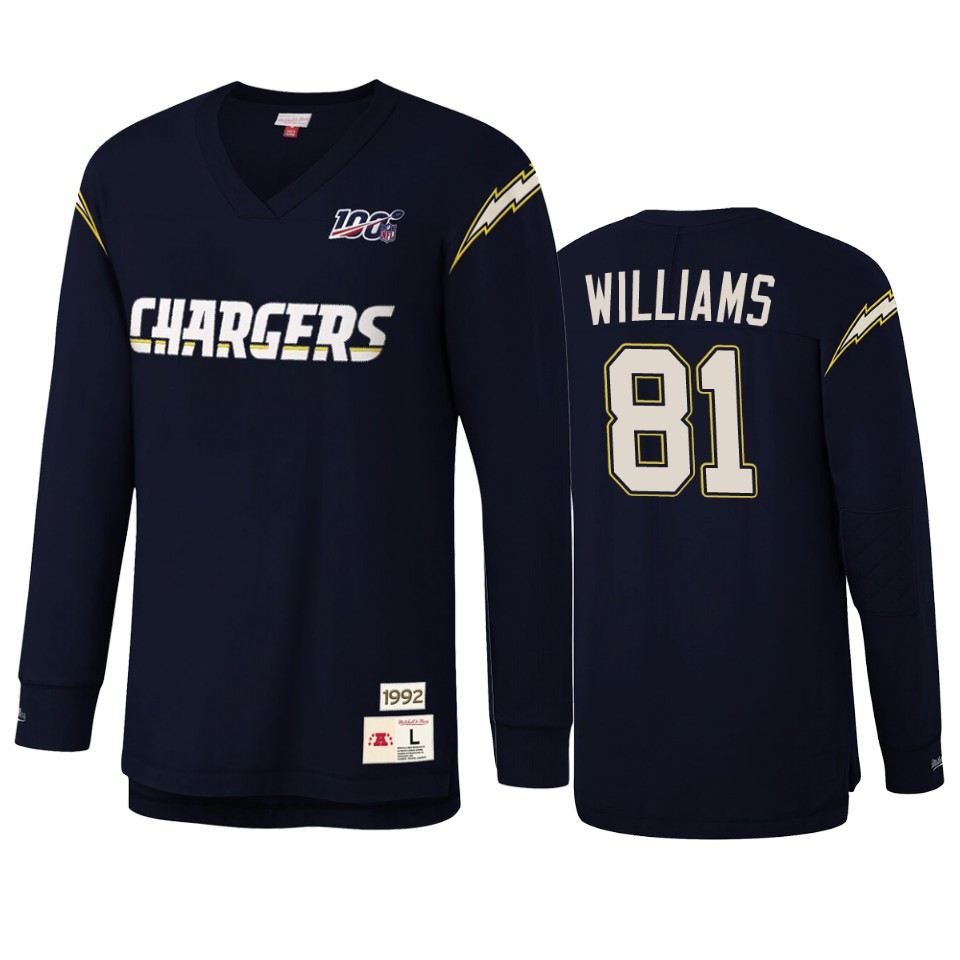 mike williams chargers navy nfl 100 long sleeve t shirt