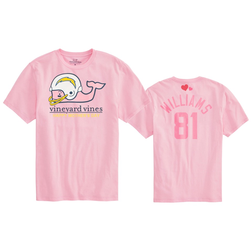 mike williams chargers pink 2020 mother's day t shirt