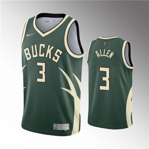 Milwaukee Bucks George Hill Earned Edition Green stitched Jersey #3