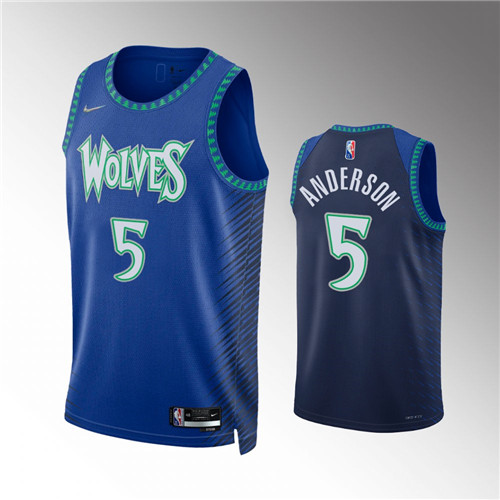 Minnesota Timberwolves Kyle Anderson 2021-22 75th Anniversary City Edition Royal stitched Jersey #5