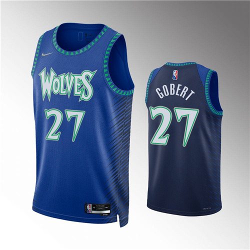 Minnesota Timberwolves Rudy Gobert 2021-22 75th Anniversary City Edition Royal Jersey #27