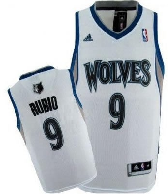 minnesota timberwolves 9 rubio white revolution 30 swingman jerseys