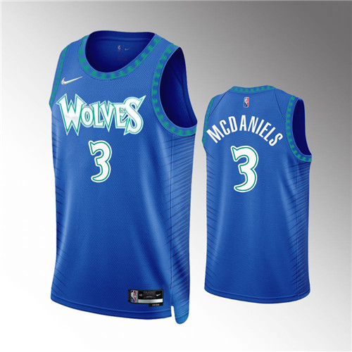 Minnesota Timberwolves Jaden McDaniels 2021-22 Mixtape Edition Royal stitched Jersey #3