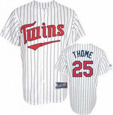 minnesota twins 25 thome white(blue strip)