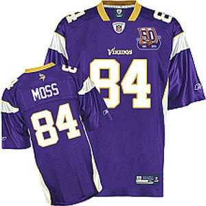 minnesota vikings #84 randy moss purple 50th jersey