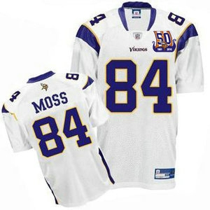 minnesota vikings #84 randy moss white 50th jersey