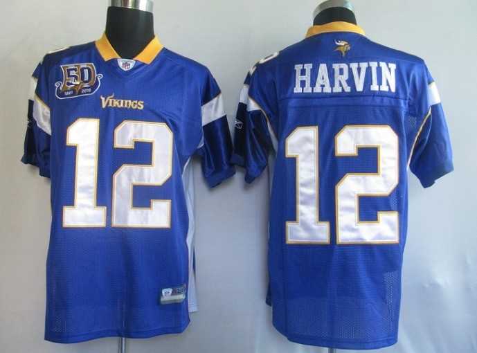 minnesota vikings 12 harvin purple [50th