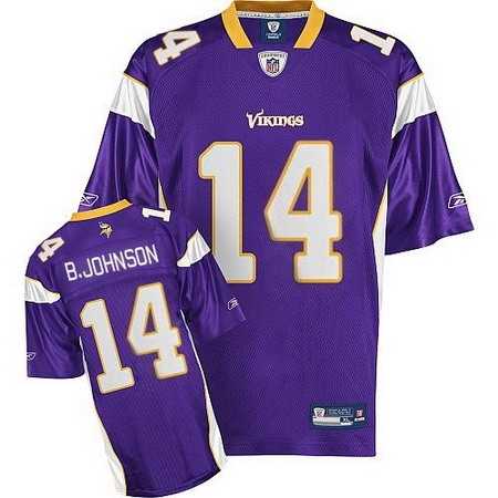 minnesota vikings 14# b johnson purple cheap jerseys