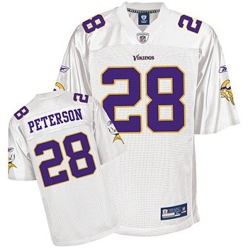 minnesota vikings 28 adrian peterson full white jersey
