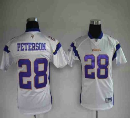 minnesota vikings 28 peterson white youth jersey