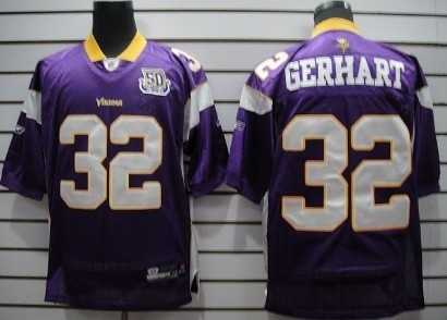 minnesota vikings 32 gerhart purple with 50th jersey