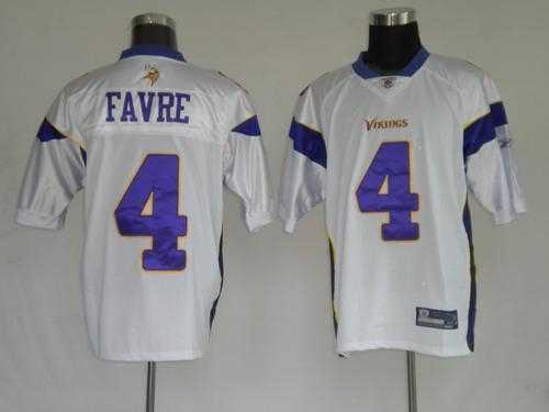 minnesota vikings 4 brett favre white jerseys