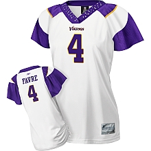 minnesota vikings 4 brett favre women white jersey