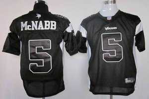minnesota vikings 5 mcnabb black color jersey