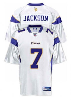 minnesota vikings 7# tarvaris jackson white