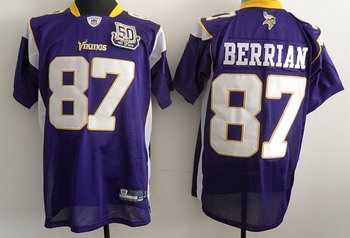 minnesota vikings 87 bernard berrian purple 50th jerseys