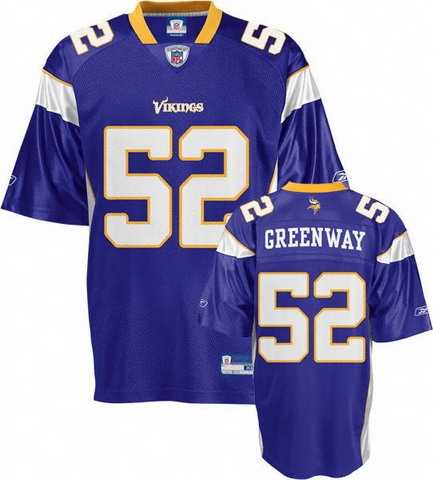 minnesota vikings chad greenway 52 purple jersey