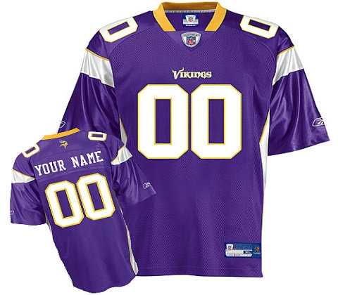 minnesota vikings customized replica team color jerseys