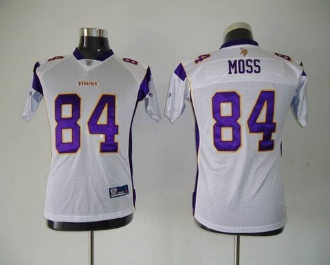 minnesota vikings kid jerseys 84 moss white