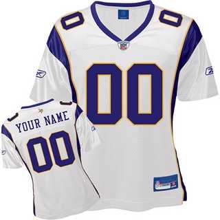 minnesota vikings women customized white jersey