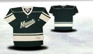 minnesota wild youth green third jersey (blank or customized)