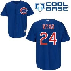 mlb chicago cubs 24# byrd blue cool base kid jerseys