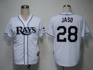 mlb jerseys tampa bay rays 28 jaso white cool base