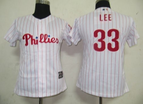 mlb women jerseys philadephia phillis 33 lee white