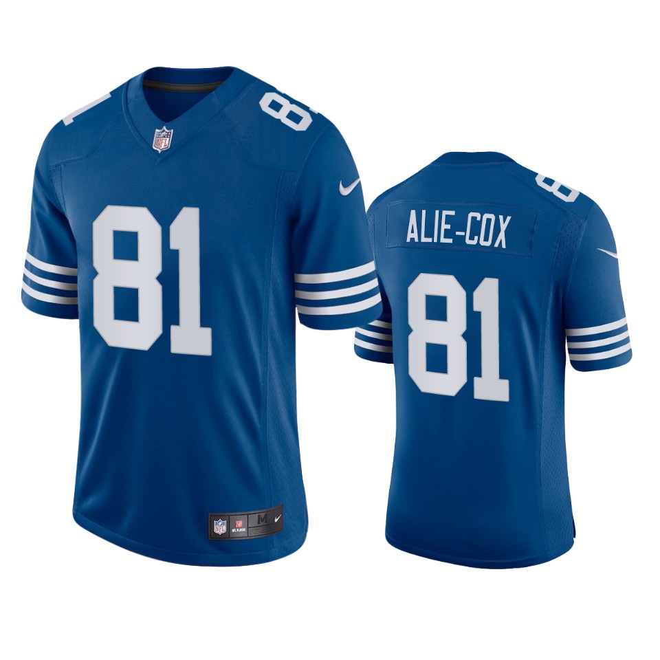 mo alie cox colts royal vapor jersey