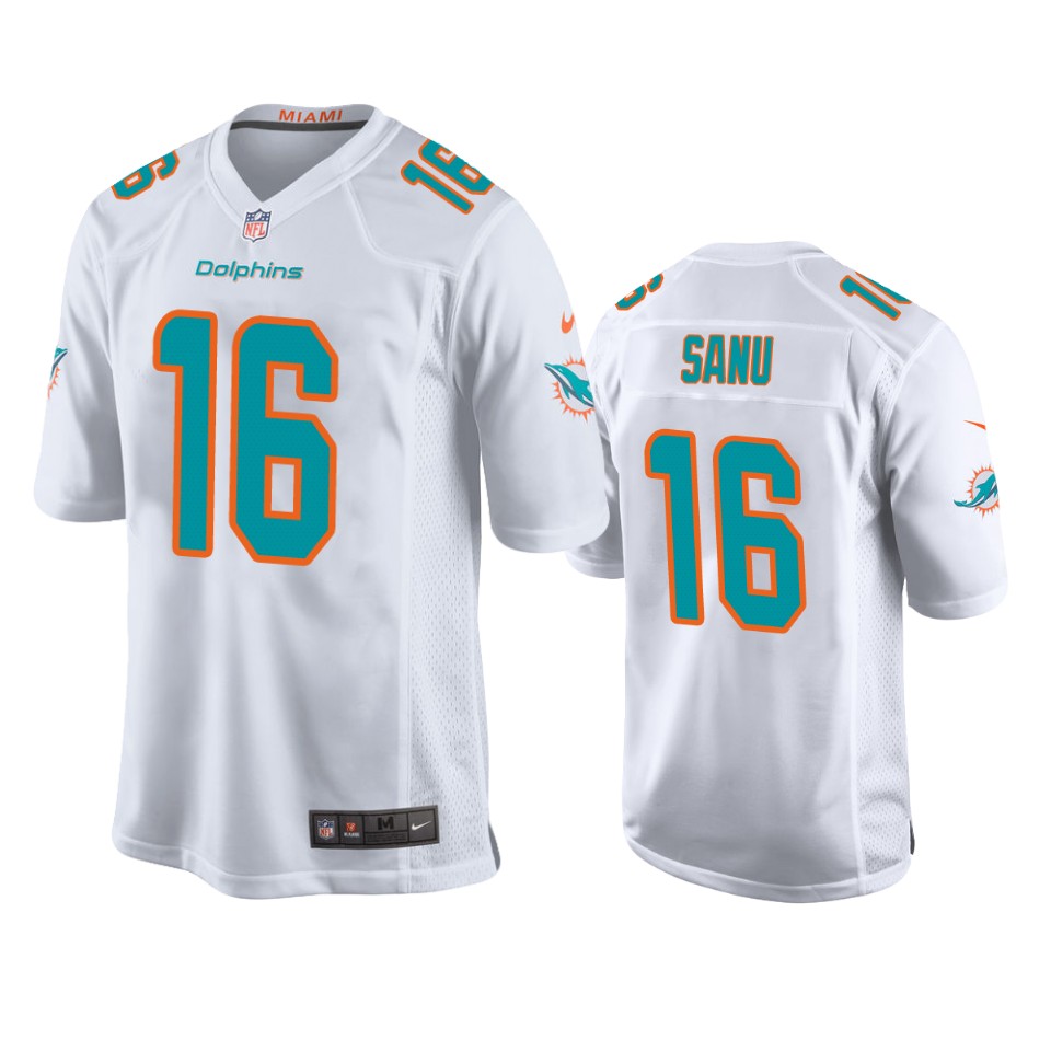 mohamed sanu dolphins white game jersey