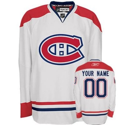 montreal canadiens white customized hockey jersey