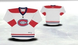 montreal canadiens youth white jersey (blank or customized)